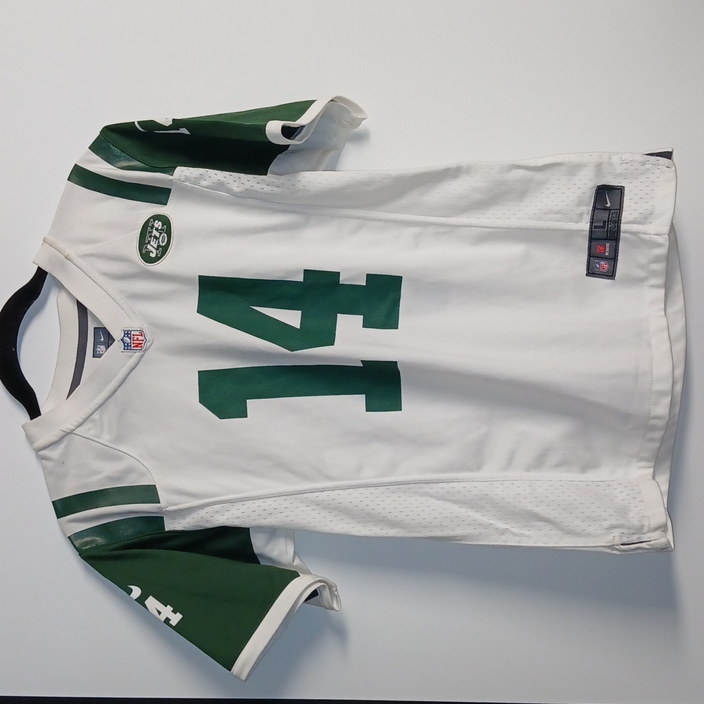 New York Jets 14 Darnold Jersey Players SIZE Youth Large Euc